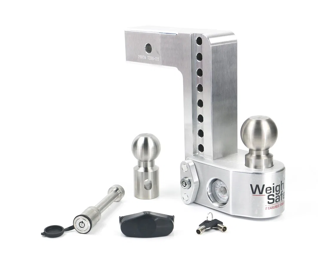 WS8-2.5-KA – WEIGH SAFE Trailer Hitch Ball Mount, Fits 2-1/2 Inch Receiver 18500 Gross Trailer Weight Adjustable Stow...